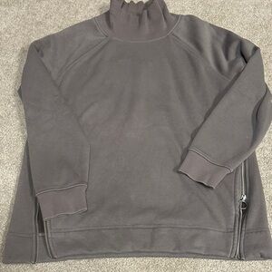 Athletha taupeTurtleneck Sweatshirt.
